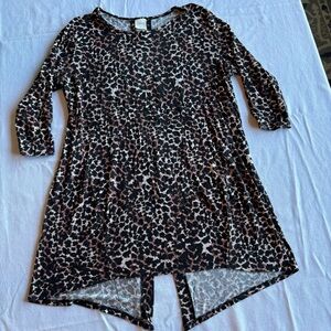 Soma Leopard Print Tunic Pajama Top